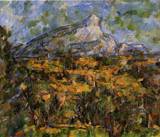 (image for) Handmade Oil painting for home canvas, oil painting framed canvas for living room Mont Sainte Victoire Seen from Les Lauves 1904 1