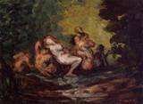 (image for) Handmade Oil painting for home canvas, oil painting framed canvas for living room Neried and Tritons 1867