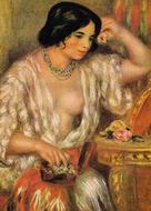 (image for) Pierre-Auguste Renoir paintings Gabrielle Wearing Jewelry 1910