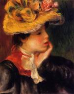 (image for) Pierre-Auguste Renoir paintings art Head of a Young Girl 1890