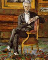 (image for) Handmade Oil painting for home canvas, oil painting framed canvas for living room Portrait of Victor Chocquet Seated 1877