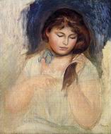 (image for) Pierre-Auguste Renoir paintings artwork Head of Gabrielle 1895