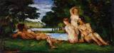 Paul Cezanne paintings artwork, Reproduction of Bathers 1870