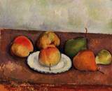 (image for) Handmade Oil painting for home canvas, oil painting framed canvas for living room Still Life Plate and Fruit 1883 1887