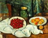 (image for) Handmade Oil painting for home canvas, oil painting framed canvas for living room Still Life with a Plate of Cherries (aka Cherrie