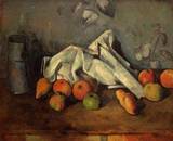 (image for) Handmade Oil painting for home canvas, oil painting framed canvas for living room Still Life with Milk Can and Apples 1879 1880