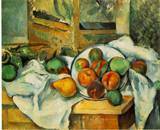 (image for) Handmade Oil painting for home canvas, oil painting framed canvas for living room Table Napkin and Fruit 1895 1900