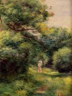 (image for) Handmade oil painting Copy paintings of famous artists Lane in the Woods Woman with a Child in Her Arms