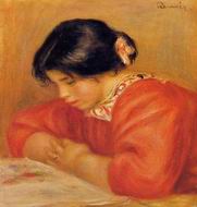 (image for) Handmade oil painting Copy paintings of famous artists Leontine1 Reading 1909