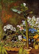 Pierre-Auguste Renoir artwork Arum and Conservatory Plants 1864