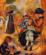 (image for) Pierre-Auguste Renoir paintings At the Luxembourg Gardens 1883