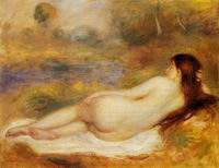 (image for) Handmade Oil painting for home canvas, oil painting framed canvas for living room Nude on the Grass 1915