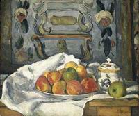 Paul Cezanne paintings artwork, Dish of Apples 1875 1877
