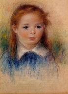 (image for) Handmade Oil painting for home canvas, oil painting framed canvas for living room Portrait of a Little Girl 1880