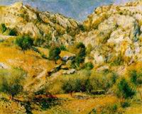 (image for) Handmade Oil painting for home canvas, oil painting framed canvas for living room Rocks at l'Estaque 1882