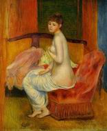 (image for) Handmade Oil painting for home canvas, oil painting framed canvas for living room Seated Bather2 1883