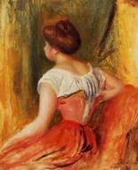 (image for) Handmade Oil painting for home canvas, oil painting framed canvas for living room Seated Young Woman 1896