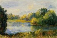 (image for) Pierre-Auguste Renoir paintings artwork Breton Landscape 1893