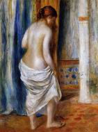 (image for) Handmade Oil painting for home canvas, oil painting framed canvas for living room The Bathrobe 1889