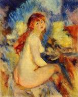 (image for) Pierre-Auguste Renoir paintings art Bust of a Nude Female 1879