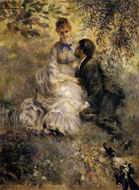 (image for) Handmade Oil painting for home canvas, oil painting framed canvas for living room The Lovers 1875