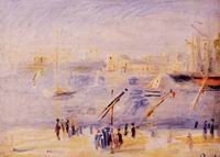 (image for) Pierre-Auguste Renoir paintings artwork By the Seashore 1883