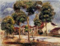 (image for) Handmade Oil painting for home canvas, oil painting framed canvas for living room Pierre-Auguste Renoir paintings Cagnes Landscape