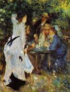 (image for) Handmade Oil painting for home canvas, oil painting framed canvas for living room Under the Arbor at the Moulin de la Galette 1876