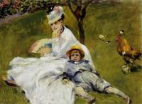 (image for) Renoir painting Camille Monet and Her Son Jean in the Garden at