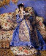 (image for) Pierre-Auguste Renoir paintings art Camille Monet Reading 1872