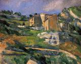 (image for) Handmade Oil painting for home canvas, oil painting framed canvas for living room Houses in Provence 1880