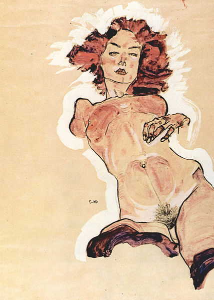 Reproduction Egon Schiele's Oil Painting Art Female Nude