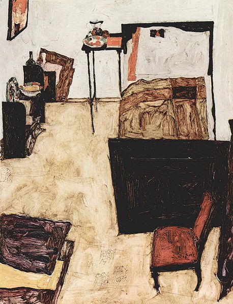 Reproduction Egon Schiele's Living room in Neulengbach,1911