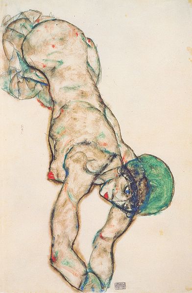 Reproduction Egon Schiele's Woman in green bonnet, 1914