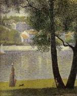 (image for) Handmade oil painting Copy paintings of famous artists La Siene A Courbevoie 1885-86