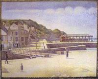(image for) Handmade oil painting Copy paintings of famous artists Port En Bessin 1888