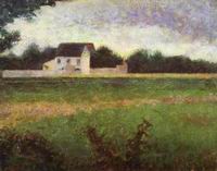 (image for) Handmade Oil painting for home canvas, oil painting framed canvas for living room View Of Llle De France 1882
