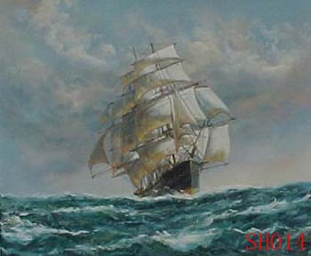 (image for) Non-Famous Artist or Original painting on canvas:SeascapeSH014 - Click Image to Close