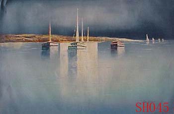 (image for) Non-Famous Artist or Original painting on canvas:SeascapeSH045 - Click Image to Close