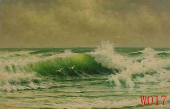 (image for) Non-Famous Artist or Original painting on canvas: SeascapeW017