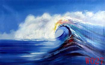 (image for) Non-Famous Artist or Original painting on canvas: SeascapeW027