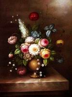 (image for) Classical flower, Handmade oil painting on Canvas.