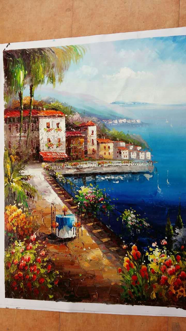 (image for) Knife oil painting on canvas artwork Landscape - Click Image to Close