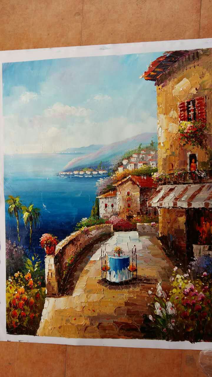 (image for) Knife oil painting on canvas artwork Landscape - Click Image to Close