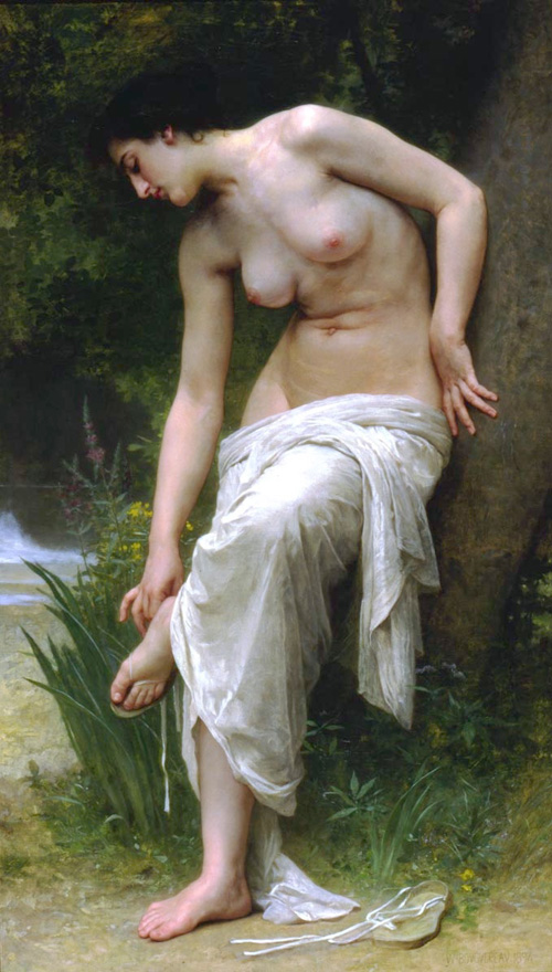 (image for) William Bouguereau Oil Paintings Handmade oil painting Copy paintings of famous artists Amour A Laffut - Click Image to Close