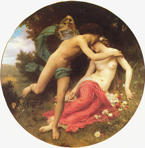 (image for) Depictions of nude women by William Bouguereau Cupid And Psyche - Click Image to Close