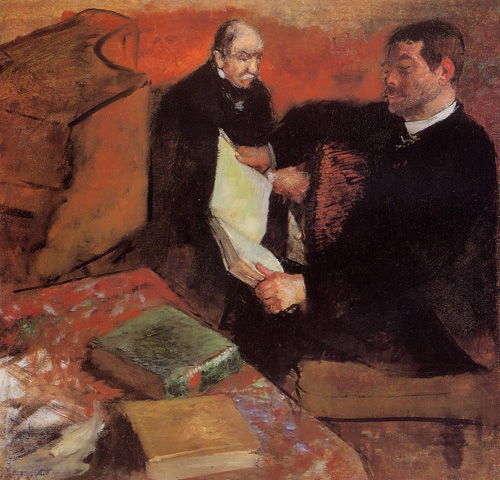 (image for) Handmade oil painting Copy paintings of famous artists Pagan and Degas Father 1895 - Click Image to Close