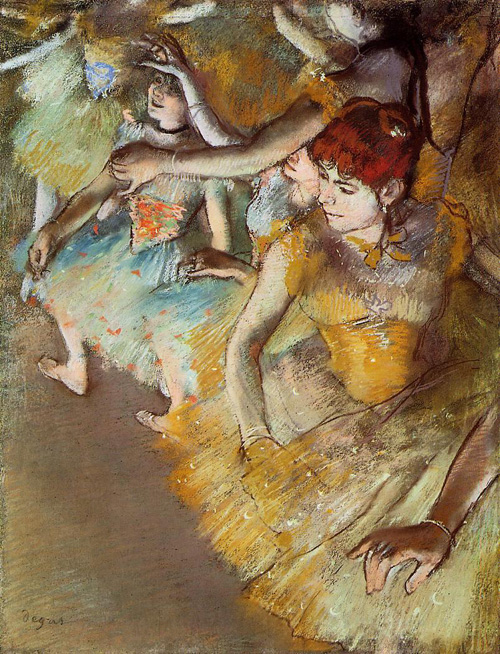 (image for) Handmade oil painting Copy paintings of famous artists Ballet Dancers on the Stage 1883 - Click Image to Close