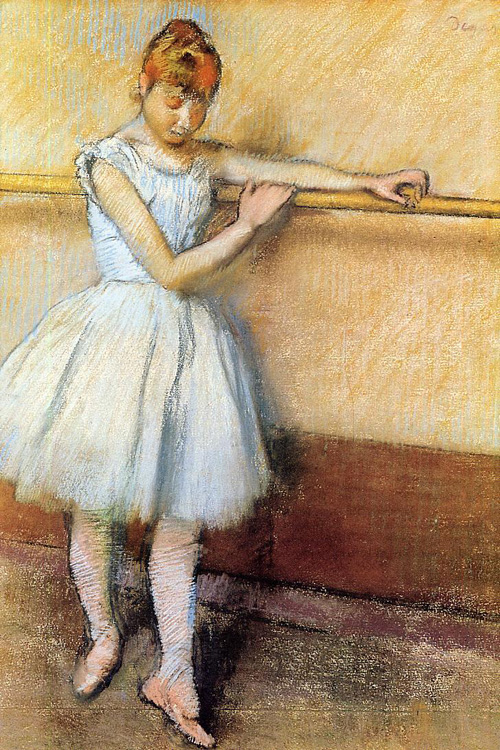 (image for) Handmade oil painting Copy paintings of famous artists Dancer at the Barre 1880 - Click Image to Close