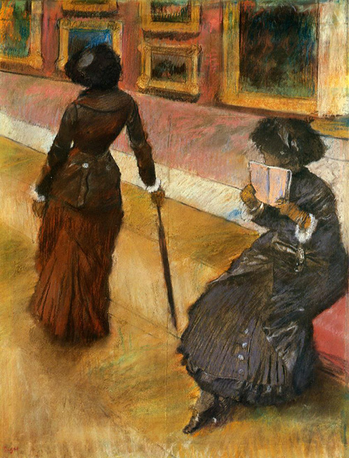 (image for) Handmade oil painting Copy paintings of famous artists Mary Cassatt2 at the Louvre 1880 - Click Image to Close